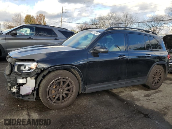 2021 Mercedes-Benz GLB with VIN W1N4M5BB2MW080172, listed as a Copart auction lot 81182244 with 74,964 mi miles and Salvage Title. Bid and sale history available at carsss.com. Image 1.