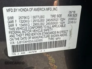 2018 Acura MDX Technology with VIN 5J8YD4H53JL020565, listed as a Copart auction lot 64906135 with 205,899 mi miles and Clean title. Bid and sale history available at DreamBid. Image 13.