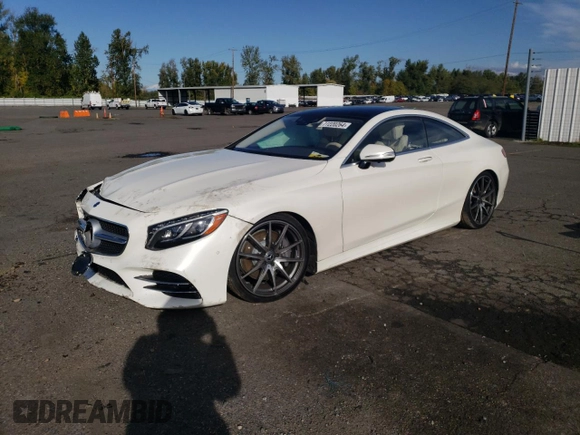 2019 Mercedes-Benz S-Class S 560 with VIN WDDXJ8GB0KA036047, listed as a Copart auction lot 77220264 with 49,944 mi miles and Salvage Title. Bid and sale history available at carsss.com. Image 1.