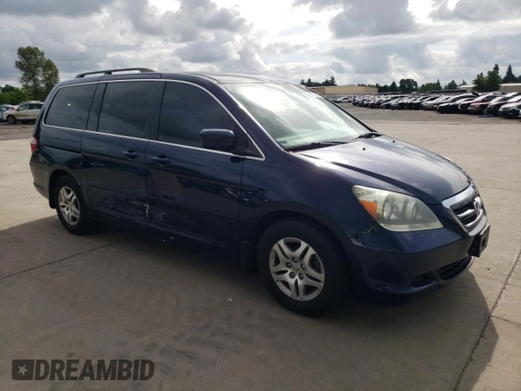 2006 Honda Odyssey EX with VIN 5FNRL38436B089189, listed as a Copart auction lot 57311505 with 165,325 mi miles and Salvage title. Bid and sale history available at DreamBid. Image 4.
