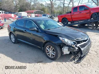 2013 Kia Optima LX with VIN 5XXGM4A74DG101584, listed as a IAAI auction lot 41835179 with 123,689 mi miles. Bid and sale history available at carsss.com. Image 1.