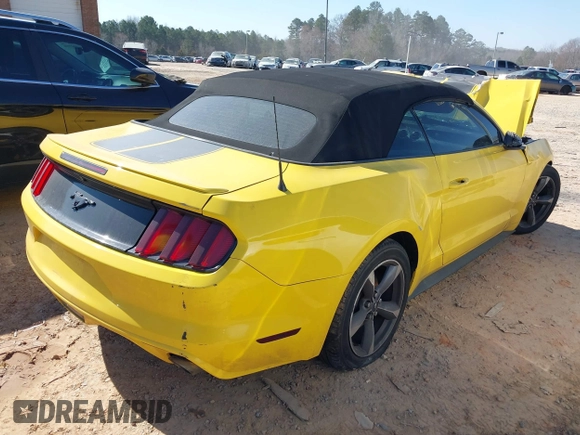 2015 Ford Mustang V6 with VIN 1FATP8EM8F5373825, listed as a IAAI auction lot 41649357 with 67,874 mi miles and . Bid and sale history available at DreamBid. Image 4.