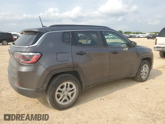 2019 Jeep Compass Sport with VIN 3C4NJCAB9KT614670, listed as a Copart auction lot 53198685 with 60,539 mi miles and Clean title. Bid and sale history available at DreamBid. Image 3.