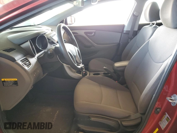 2014 Hyundai Elantra SE with VIN 5NPDH4AE7EH502722, listed as a Copart auction lot 61761715 with 74,791 mi miles and Salvage title. Bid and sale history available at DreamBid. Image 7.