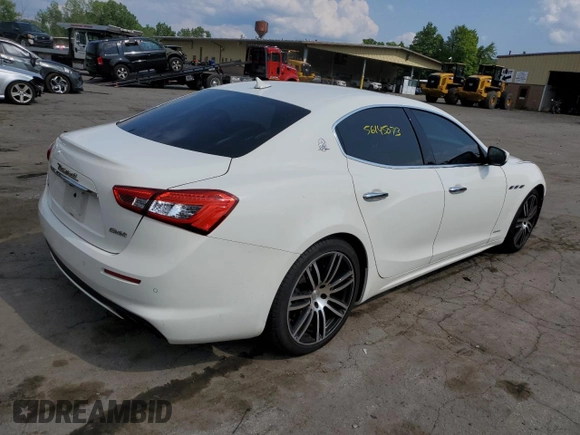 2019 Maserati Ghibli S Q4 GranLusso with VIN ZAM57YTL4K1322087, listed as a Copart auction lot 56145073 with 43,189 mi miles and Salvage Title. Bid and sale history available at carsss.com. Image 3.
