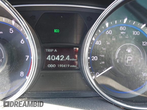 2013 Hyundai Sonata Limited with VIN 5NPEC4AB4DH759523, listed as a IAAI auction lot 42011928 with 190,419 mi miles and . Bid and sale history available at DreamBid. Image 7.