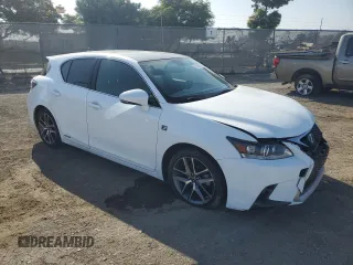 2014 Lexus CT 200h with VIN JTHKD5BH0E2190034, listed as a Copart auction lot 61309225 with 82,065 mi miles and Salvage title. Bid and sale history available at DreamBid. Image 4.