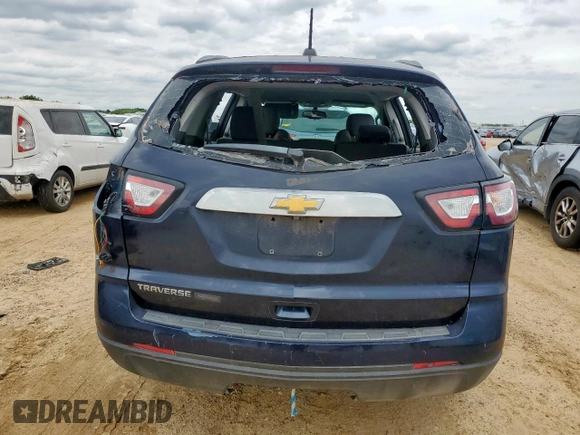 2017 Chevrolet Traverse LS z VIN 1GNKRFKD1HJ213571, wystawiony jako Copart lot #59207095 z przebiegiem Nie podano mil oraz Czysty tytuł • Clean title. Historia ofert i sprzedaży dostępna na DreamBid. Obrazek 6.