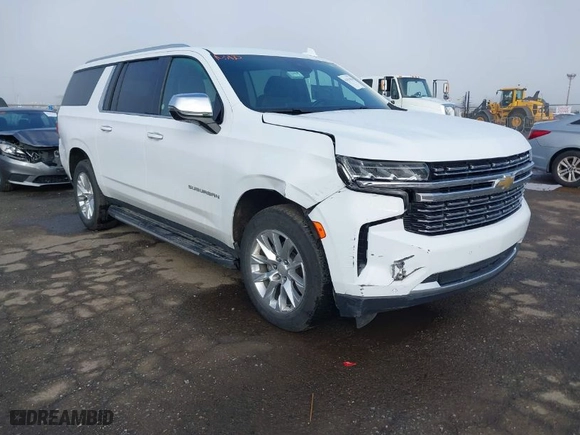 2023 Chevrolet Suburban Premier with VIN 1GNSKFKD1PR253914, listed as a IAAI auction lot 41823036 with 62,876 mi miles. Bid and sale history available at carsss.com. Image 1.