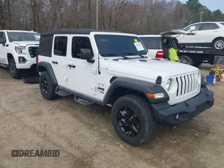 2021 Jeep Wrangler Unlimited Sport S with VIN 1C4HJXDN1MW822016, listed as a IAAI auction lot 41792808 with 29,719 mi miles. Bid and sale history available at carsss.com. Image 1.