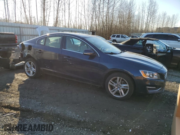 2015 Volvo S60 T5 Premier with VIN YV1612TBXF1304756, listed as a Copart auction lot 43284325 with 83,428 mi miles and Salvage Title. Bid and sale history available at carsss.com. Image 4.