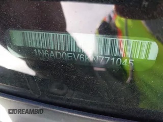 2019 Nissan Frontier SV with VIN 1N6AD0EV6KN771045, listed as a IAAI auction lot 41311008 with 129,071 mi miles and . Bid and sale history available at DreamBid. Image 9.