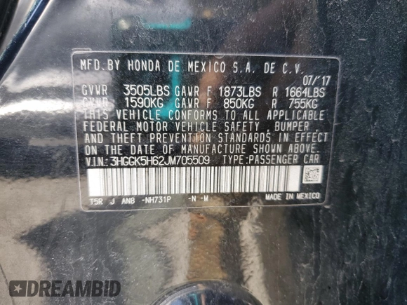 2018 Honda Fit Sport with VIN 3HGGK5H62JM705509, listed as a Copart auction lot 52516995 with 102,153 mi miles and Salvage Title. Bid and sale history available at carsss.com. Image 13.