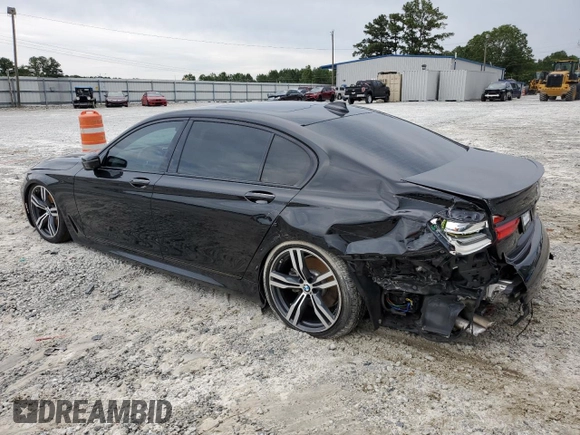 2019 BMW 7 Series 750i with VIN WBA7F0C57KGM25906, listed as a Copart auction lot 62728443 with 61,561 mi miles. Bid and sale history available at carsss.com. Image 2.