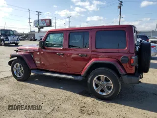 2021 Jeep Wrangler Unlimited Sahara with VIN 1C4HJXEN8MW613404, listed as a Copart auction lot 57155305 with 48,379 mi miles and Salvage title. Bid and sale history available at DreamBid. Image 2.