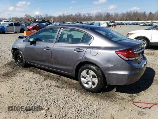 2015 Honda Civic LX with VIN 19XFB2F55FE233052, listed as a Copart auction lot 46302075 with 102,482 mi miles and Salvage Title. Bid and sale history available at carsss.com. Image 2.