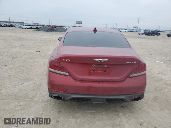 2019 Genesis G70 Advanced with VIN KMTG34LE2KU017271, listed as a Copart auction lot 45771455 with 114,707 mi miles and Salvage title. Bid and sale history available at DreamBid. Image 6.