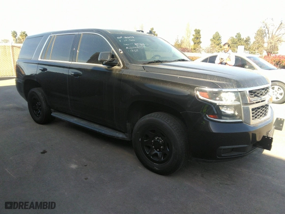 2017 Chevrolet Tahoe Commercial with VIN 1GNLCDEC0HR223538, listed as a IAAI auction lot 41501555 with 105,031 mi miles. Bid and sale history available at carsss.com. Image 1.