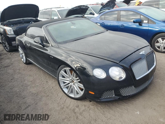 2014 Bentley Continental GT with VIN SCBGC3ZA9EC089787, listed as a Copart auction lot 74439864 with Not Provided miles and Salvage Title. Bid and sale history available at DreamBid. Image 4.