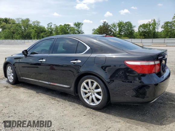 2008 Lexus LS 460 with VIN JTHBL46F385060578, listed as a Copart auction lot 55403235 with 321,933 mi miles and Salvage title. Bid and sale history available at DreamBid. Image 2.