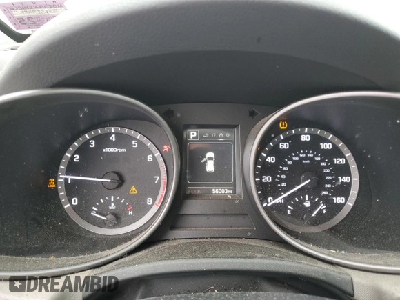 2017 Hyundai Santa Fe 2.4L z VIN 5NMZTDLB1HH036584, wystawiony jako Copart lot #56033815 z przebiegiem 56 003 mil mil oraz Szkoda całkowita • Salvage title. Historia ofert i sprzedaży dostępna na DreamBid. Obrazek 9.