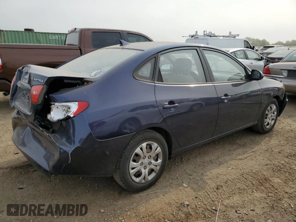 2009 Hyundai Elantra SE with VIN KMHDU46DX9U799312, listed as a Copart auction lot 59078665 with 96,630 mi miles and Salvage title. Bid and sale history available at DreamBid. Image 3.