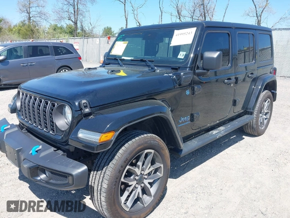 2024 Jeep Wrangler Sport S with VIN 1C4RJXN68RW161359, listed as a IAAI auction lot 41995243 with 19,640 mi miles and . Bid and sale history available at DreamBid. Image 18.
