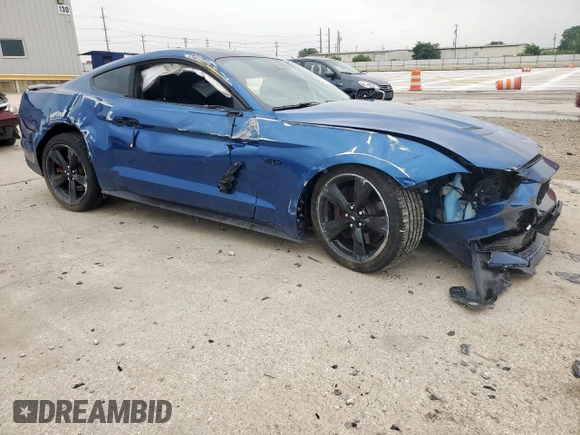 2023 Ford Mustang GT with VIN 1FA6P8CF9P5301583, listed as a Copart auction lot 57596535 with 19,916 mi miles and Salvage title. Bid and sale history available at DreamBid. Image 4.