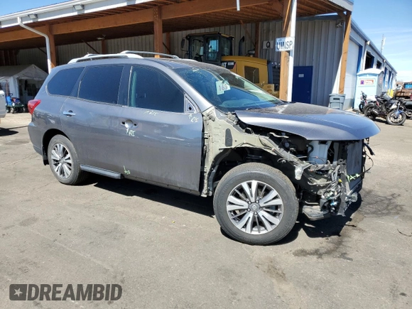 2017 Nissan Pathfinder SL with VIN 5N1DR2MM3HC646459, listed as a Copart auction lot 50371155 with 72,420 mi miles and Salvage Title. Bid and sale history available at DreamBid. Image 4.