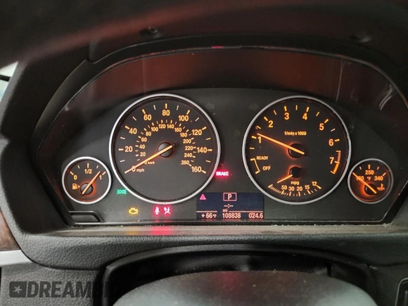 2014 BMW 3 Series 328i xDrive with VIN WBA3B3C5XEJ980450, listed as a Copart auction lot 58554055 with 108,838 mi miles and Clean title. Bid and sale history available at DreamBid. Image 9.