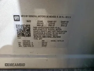 2022 GMC Terrain SLE с VIN 3GKALMEV9NL262444, выставлен на аукционе Copart как лот 56819785 с пробегом 41 298 миль миль и Списание • Salvage title. История ставок и продаж доступна на DreamBid. Изображение 12.