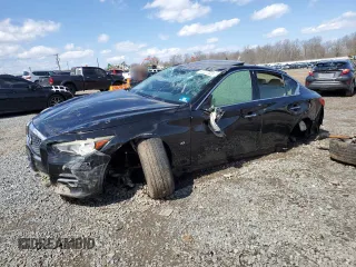 2015 Infiniti Q50 Premium with VIN JN1BV7AR4FM390914, listed as a Copart auction lot 50402405 with 142,605 mi miles and Salvage Title. Bid and sale history available at DreamBid. Image 1.