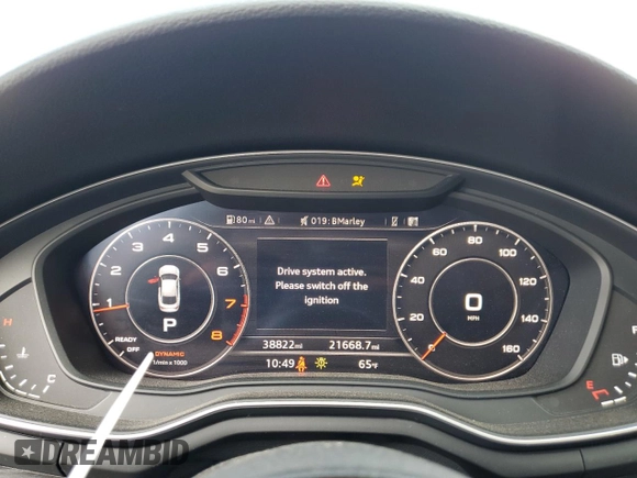 2019 Audi A5 Sportback Premium Plus with VIN WAUENCF57KA017495, listed as a Copart auction lot 77611653 with 38,822 mi miles. Bid and sale history available at carsss.com. Image 9.