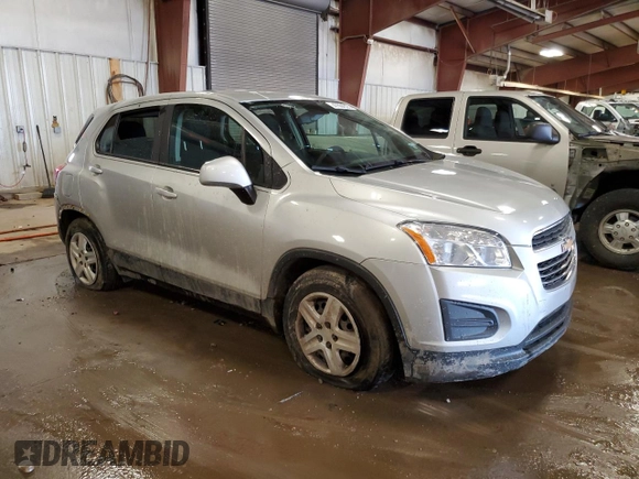 2016 Chevrolet Trax LS with VIN KL7CJKSB3GB603203, listed as a Copart auction lot 47664325 with 128,458 mi miles and Clean Title. Bid and sale history available at carsss.com. Image 4.