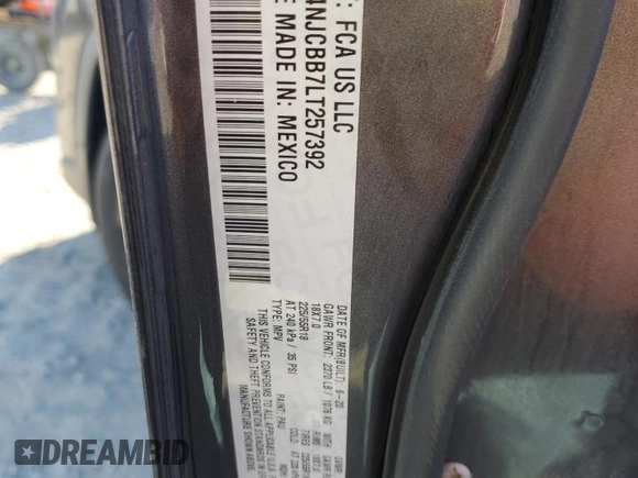 2020 Jeep Compass Latitude with VIN 3C4NJCBB7LT257392, listed as a Copart auction lot 47266465 with 68,883 mi miles and Salvage Title. Bid and sale history available at carsss.com. Image 13.