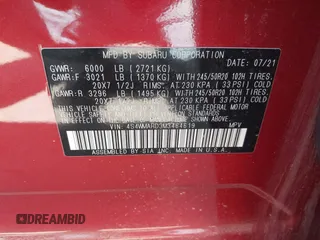 2021 Subaru Ascent Touring z VIN 4S4WMARD3M3464619, wystawiony jako IAAI lot #42259846 z przebiegiem 30 696 mil mil oraz . Historia ofert i sprzedaży dostępna na DreamBid. Obrazek 9.