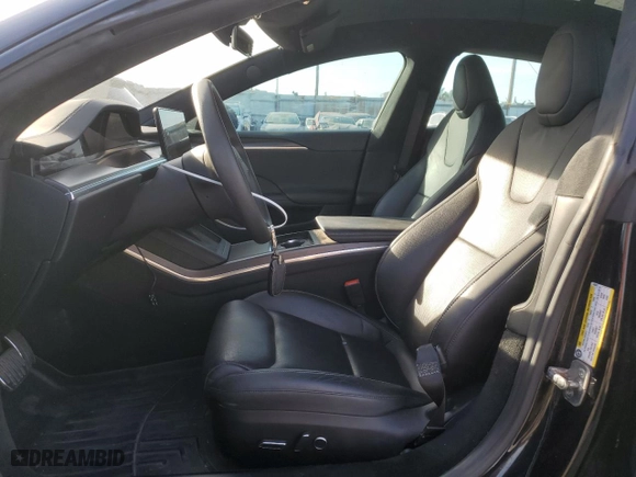 2021 Tesla Model S Plaid with VIN 5YJSA1E69MF438211, listed as a Copart auction lot 79697604 with 58,350 mi miles and Salvage Title. Bid and sale history available at carsss.com. Image 7.