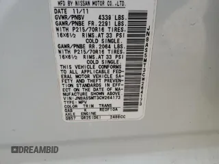 2012 Nissan Rogue S with VIN JN8AS5MT3CW264173, listed as a Copart auction lot 50833615 with 138,854 mi miles and Salvage Title. Bid and sale history available at carsss.com. Image 13.