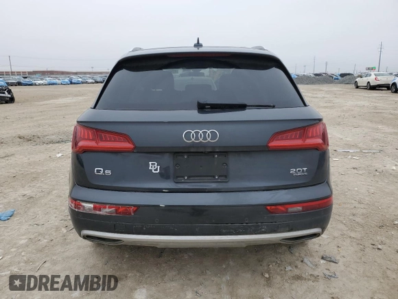 2018 Audi Q5 Premium Plus with VIN WA1BNAFY4J2208198, listed as a Copart auction lot 47483275 with 82,091 mi miles and Salvage Title. Bid and sale history available at DreamBid. Image 6.