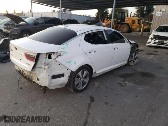 2016 Kia Optima Hybrid EX with VIN KNAGN4AD6G5099121, listed as a Copart auction lot 41818295 with 0 mi miles and Salvage Title. Bid and sale history available at carsss.com. Image 3.