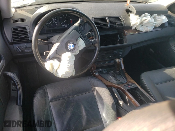 2005 BMW X5 3.0i with VIN 5UXFA13565LY20253, listed as a Copart auction lot 80418664 with 0 mi miles and Salvage Title. Bid and sale history available at carsss.com. Image 8.