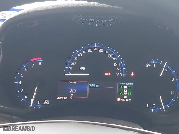2015 Cadillac ATS Coupe Standard RWD with VIN 1G6AA1RX2F0120594, listed as a IAAI auction lot 41297705 with 40,730 mi miles. Bid and sale history available at carsss.com. Image 7.