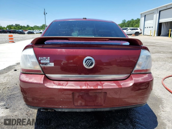 2008 Mercury Sable Premier with VIN 1MEHM42W38G625607, listed as a Copart auction lot 57874805 with 230,365 mi miles and Salvage title. Bid and sale history available at DreamBid. Image 6.