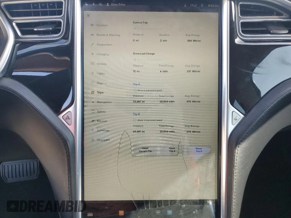 2013 Tesla Model S с VIN 5YJSA1DG7DFP11382, выставлен на аукционе Copart как лот 67097375 с пробегом 55 481 миль миль и Списание • Salvage title. История ставок и продаж доступна на DreamBid. Изображение 9.