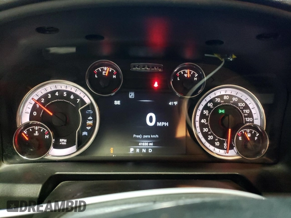 2023 Ram 1500 Tradesman with VIN 1C6RR6FG6PS554606, listed as a Copart auction lot 45369995 with 41,630 mi miles and Salvage title. Bid and sale history available at DreamBid. Image 9.