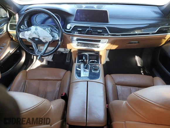 2018 BMW 7 Series 750i with VIN WBA7F0C55JGM23635, listed as a Copart auction lot 83718114 with 0 mi miles and Salvage Title. Bid and sale history available at carsss.com. Image 8.