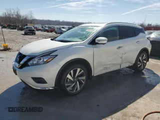 2018 Nissan Murano SL with VIN 5N1AZ2MH7JN182673, listed as a Copart auction lot 46601025 with 44,339 mi miles and Salvage Title. Bid and sale history available at carsss.com. Image 1.