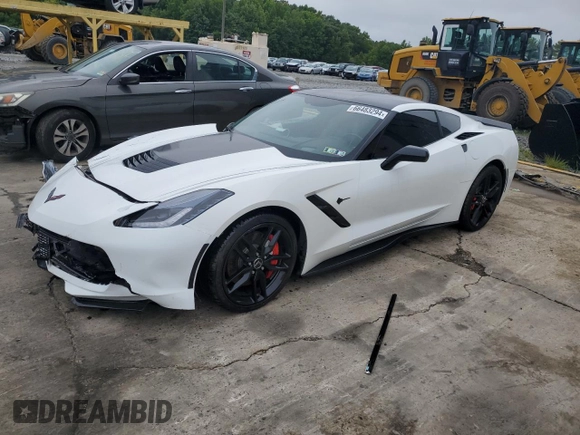2015 Chevrolet Corvette Z51 2LT with VIN 1G1YK2D74F5118136, listed as a Copart auction lot 66483294 with 47,256 mi miles and Salvage Title. Bid and sale history available at carsss.com. Image 1.