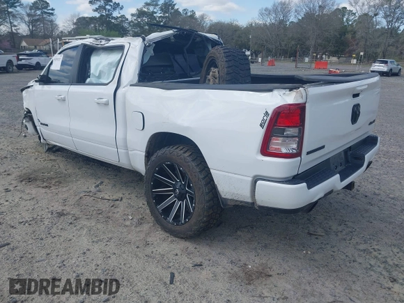 2022 Ram 1500 Big Horn with VIN 1C6SRFFT9NN222928, listed as a IAAI auction lot 41802827 with 50,722 mi miles. Bid and sale history available at carsss.com. Image 3.