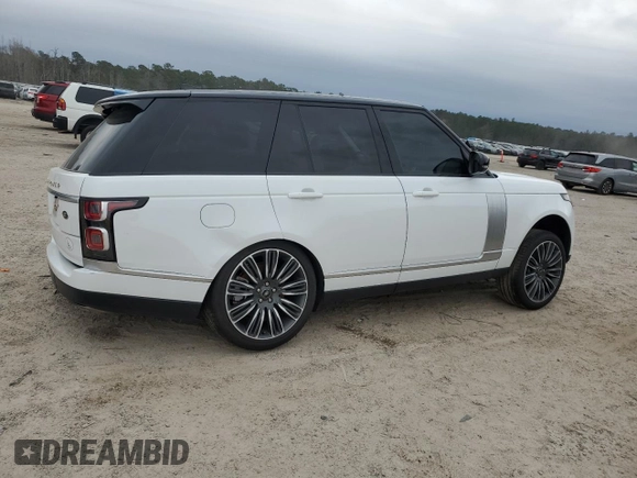 2022 Land Rover Range Rover Westminster with VIN SALGS2SE6NA470136, listed as a Copart auction lot 88895315 with 25,666 mi miles and Clean title. Bid and sale history available at DreamBid. Image 3.
